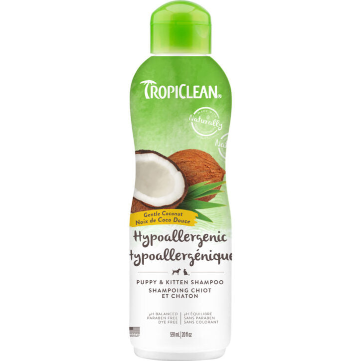 Shampoing hypoallergénique pour chiot et chaton noix de coco 592 ml