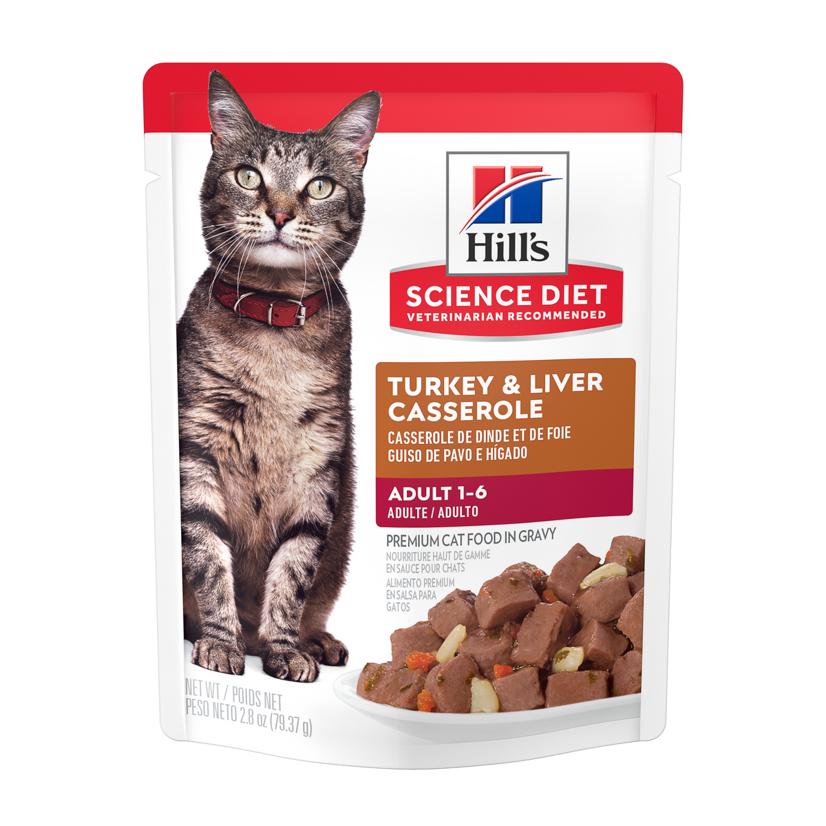 Adulte casserole de dinde et foie - nourriture humide pour chat 79 g