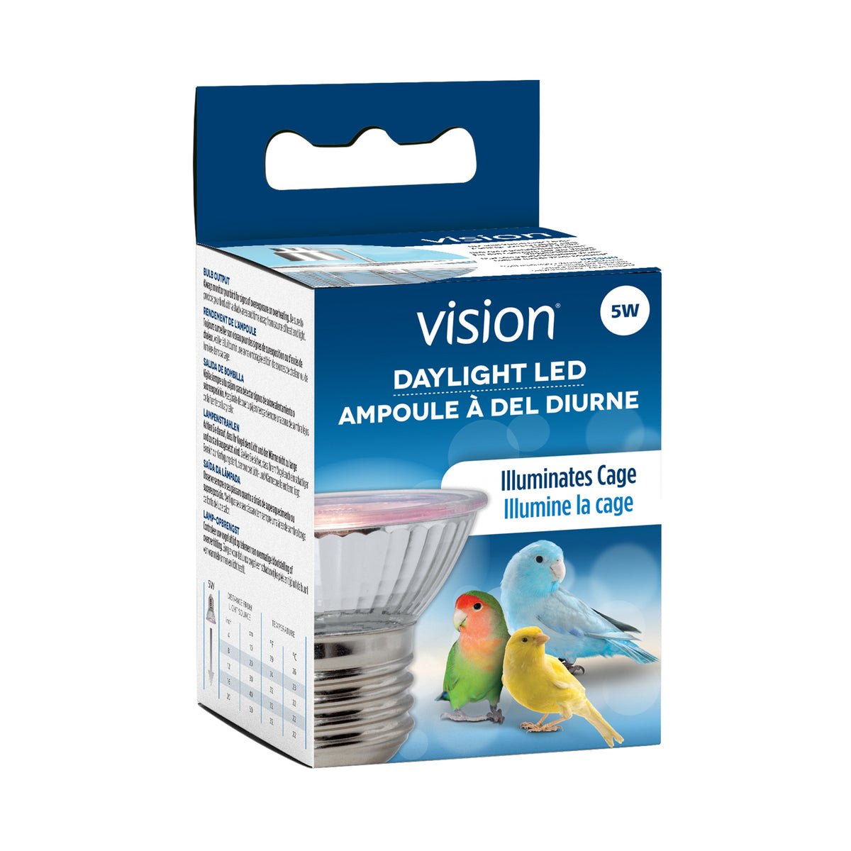 Ampoule diurne à DEL pour oiseaux, 5 W