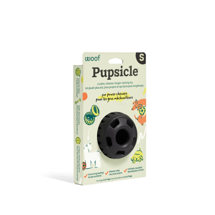 Jouet distributeur de gâteries Pupsicle Power Chewer noir pour chien