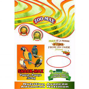 Gâterie pour oiseaux Snack-Max papaye en dés 325 g
