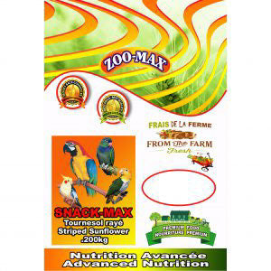 Gâterie pour oiseaux Snack-Max tournesol rayé 200 g