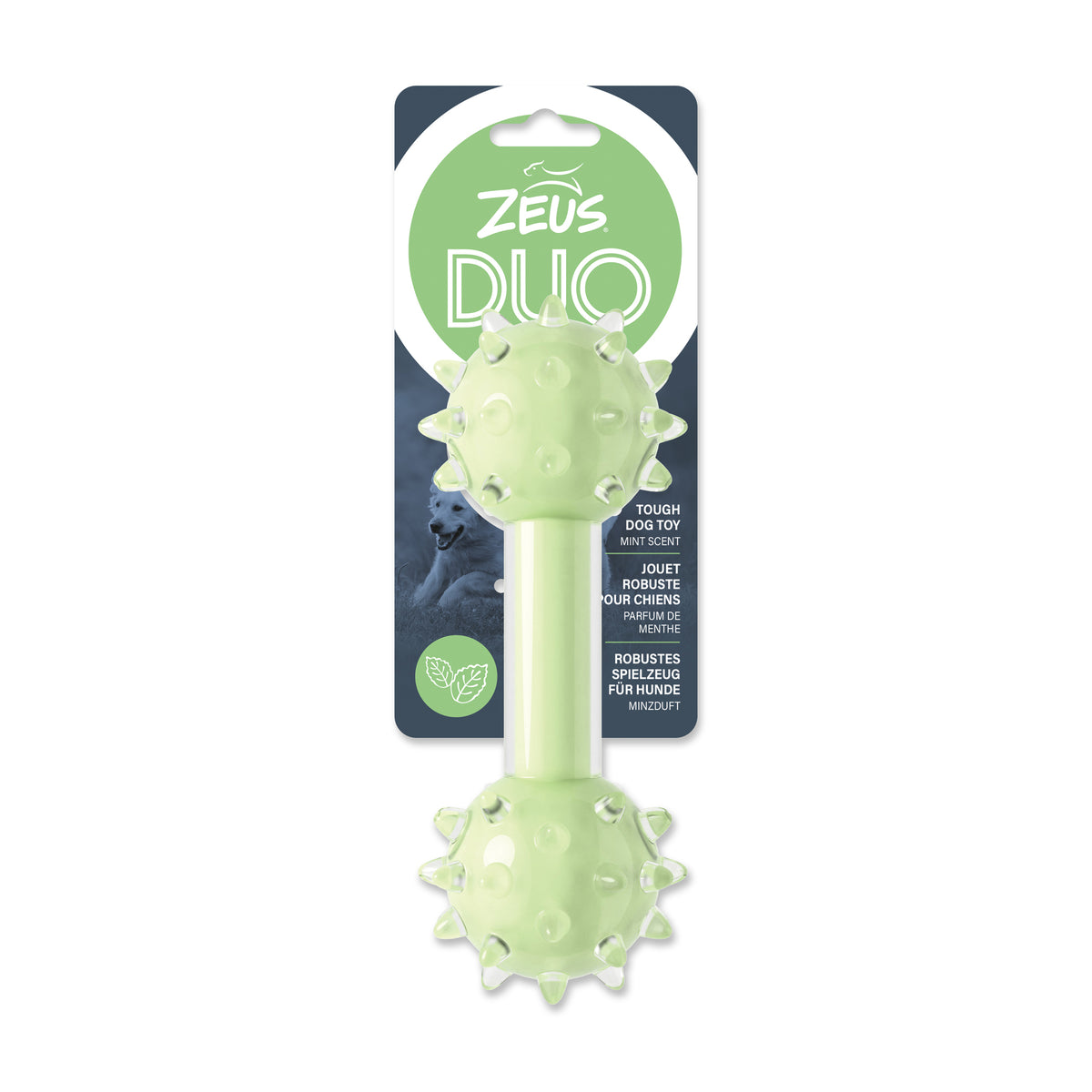 Haltère cramponné Duo, parfum de menthe, vert, 18 cm