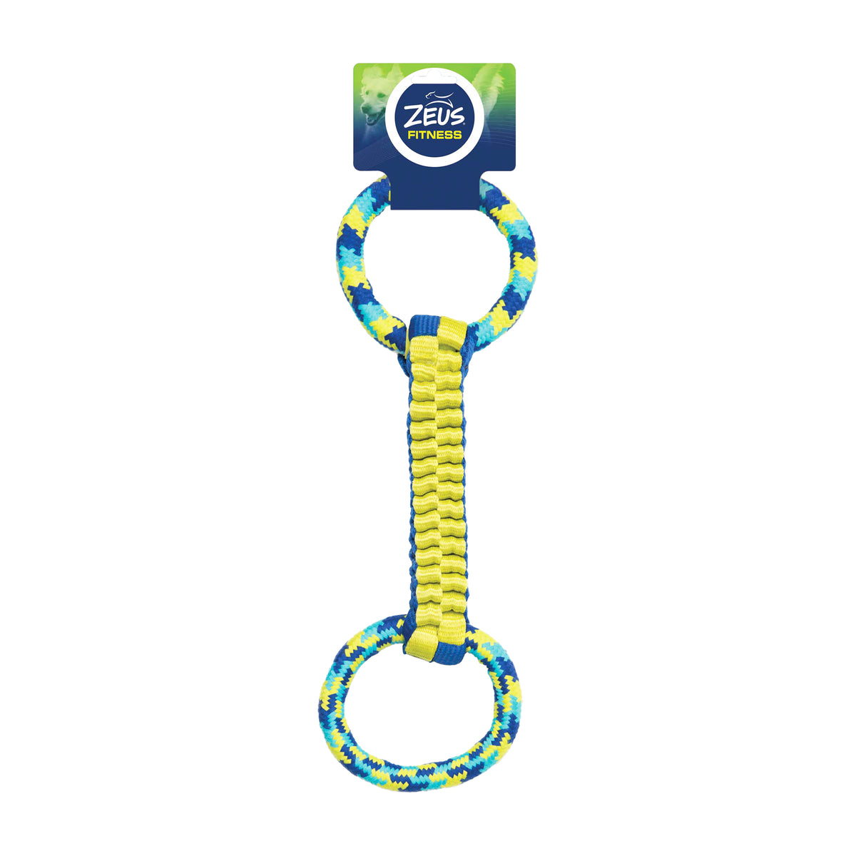 Jouet Fitness, anneaux en corde avec scoubidou balistique à tirer, très grand, 40,6 cm