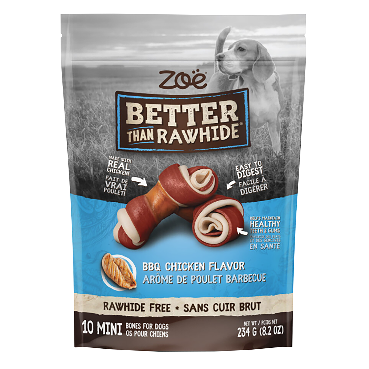 Os mini Better than Rawhide 234 g (paquet de 10)