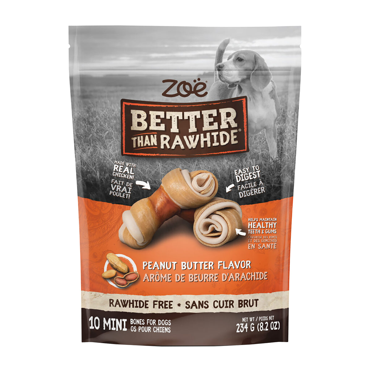 Os mini Better than Rawhide 234 g (paquet de 10)
