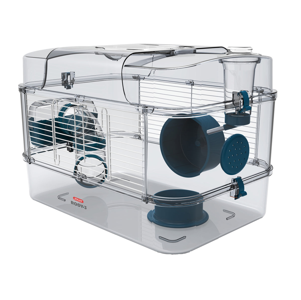 Cage Solo Rody 3 pour hamster, un étage, 41 x 27 x 28 cm
