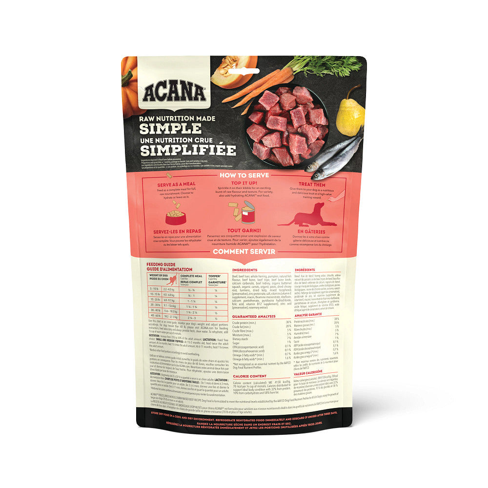 Morceaux lyophilisés au bœuf - nourriture lyophilisée pour chien 227 g