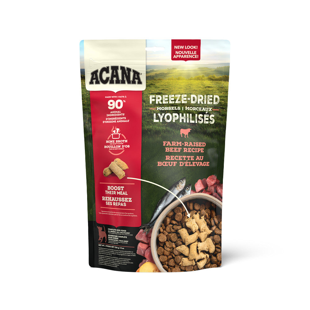 Morceaux lyophilisés au bœuf - nourriture lyophilisée pour chien 227 g