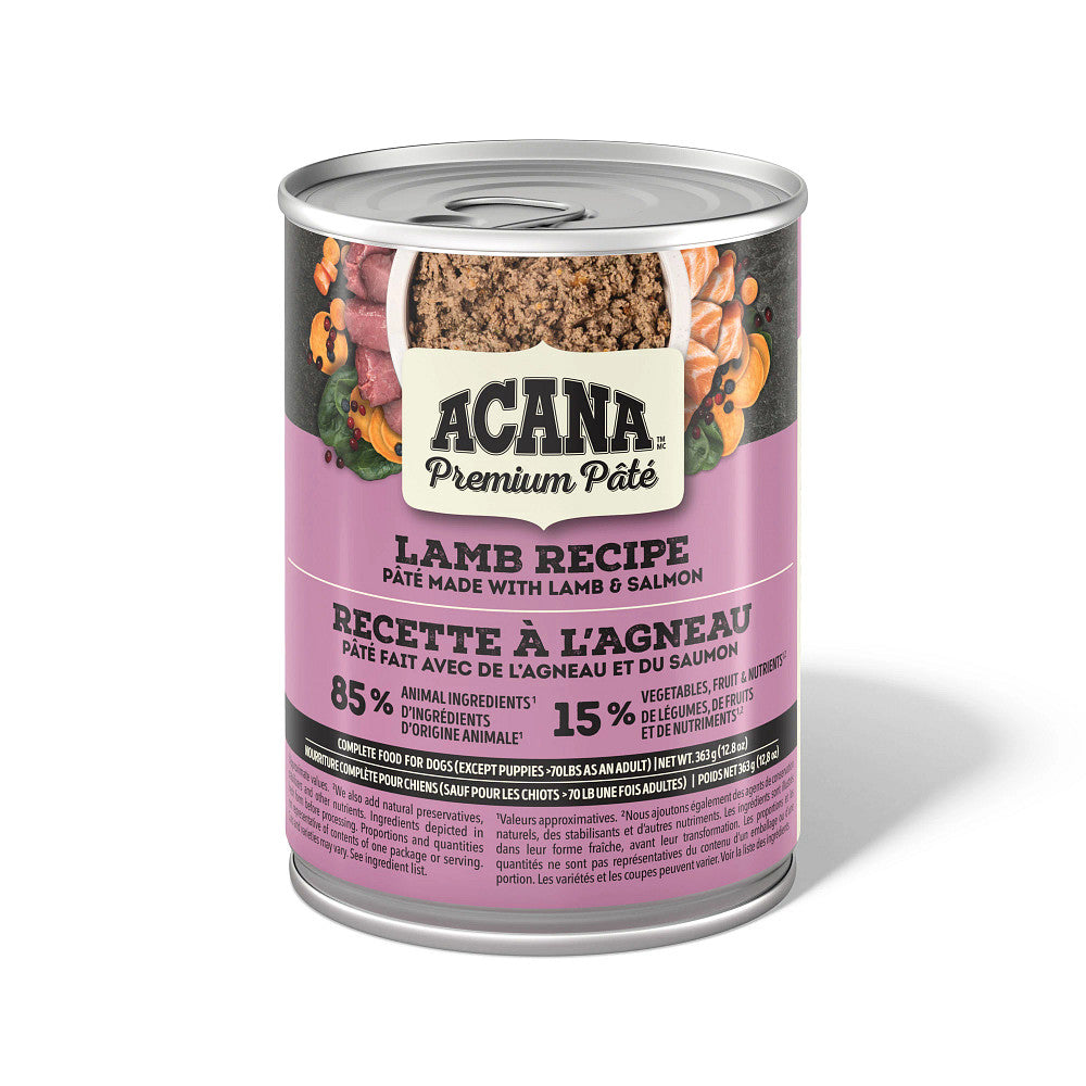 Pâté premium à l'agneau - nourriture humide pour chien 363 g