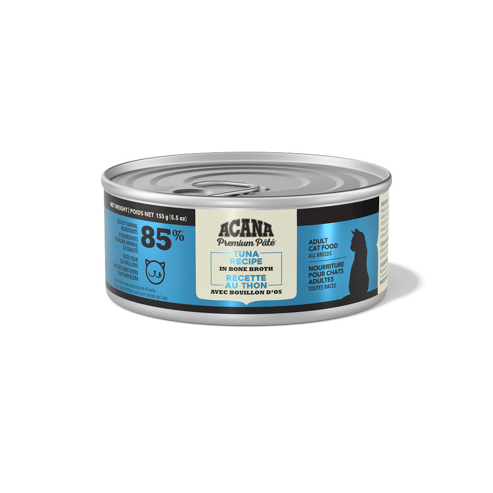 Pâté premium au thon en bouillon d'os - nourriture humide pour chat