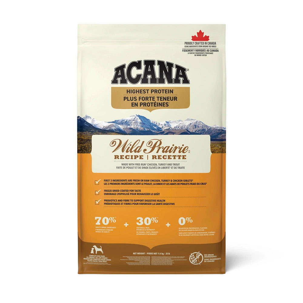 Plus forte teneur en protéines Wild Prairie - nourriture sèche pour chien