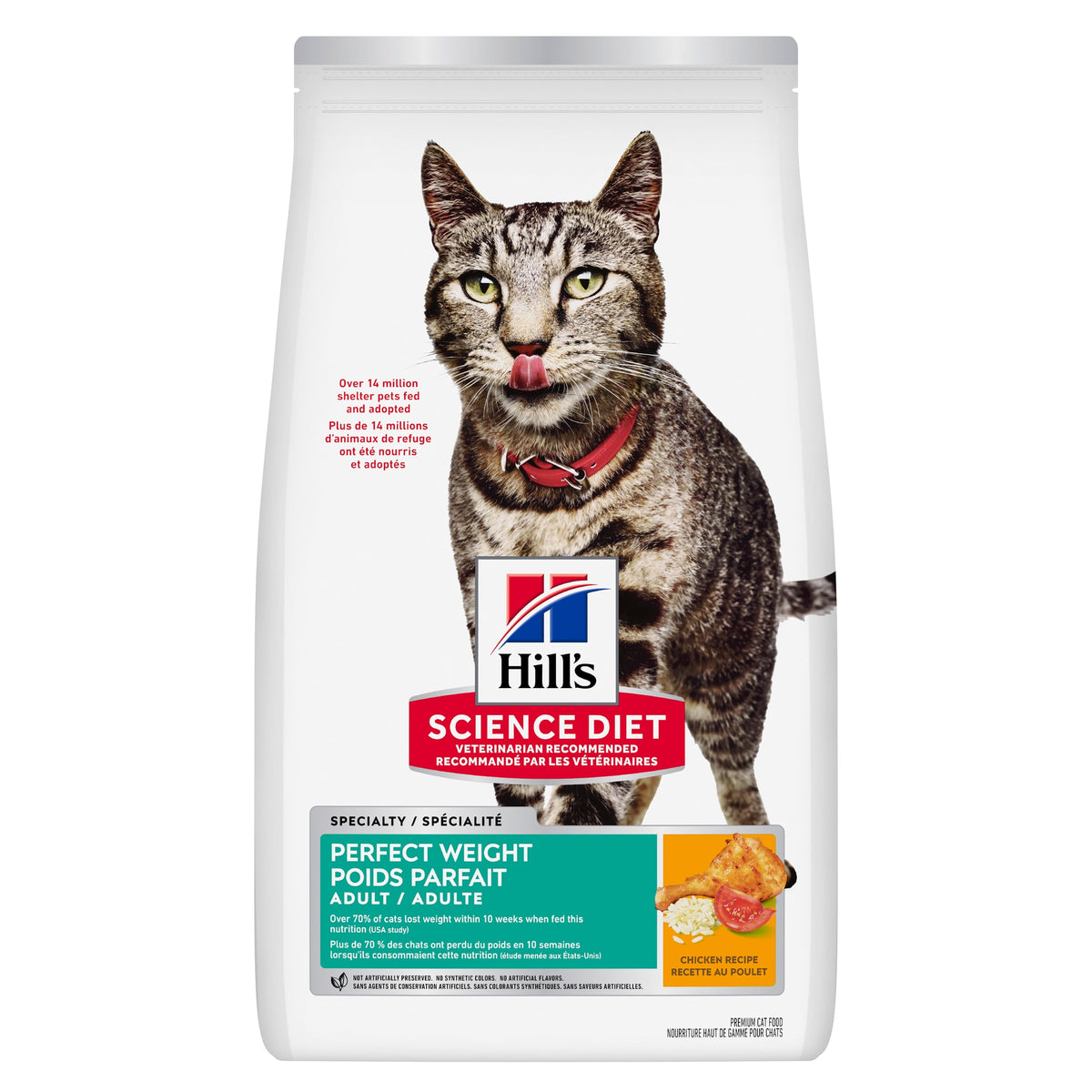 Poids parfait adulte poulet - nourriture sèche pour chat