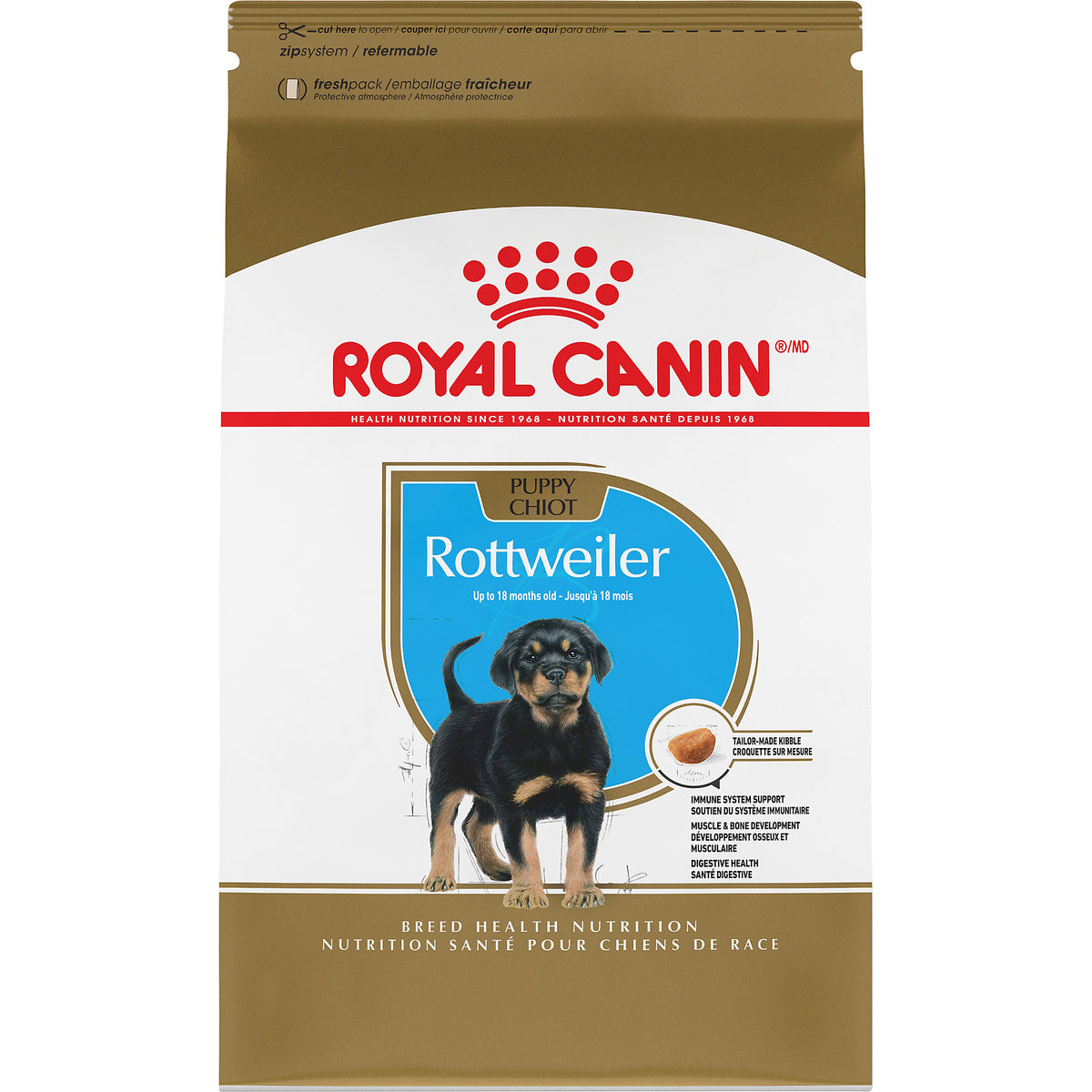 Rottweiler chiot - nourriture sèche pour chien 13,6 kg
