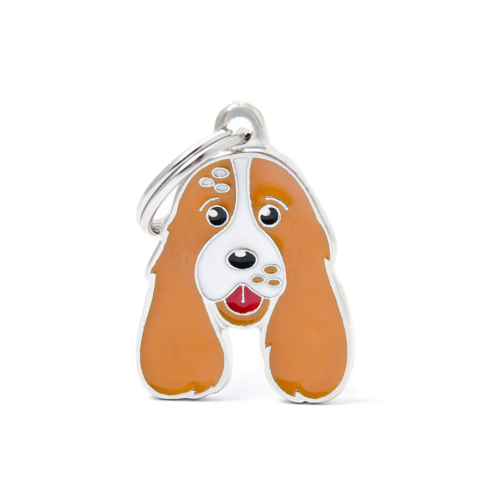 Médaille Cocker orange et blanc
