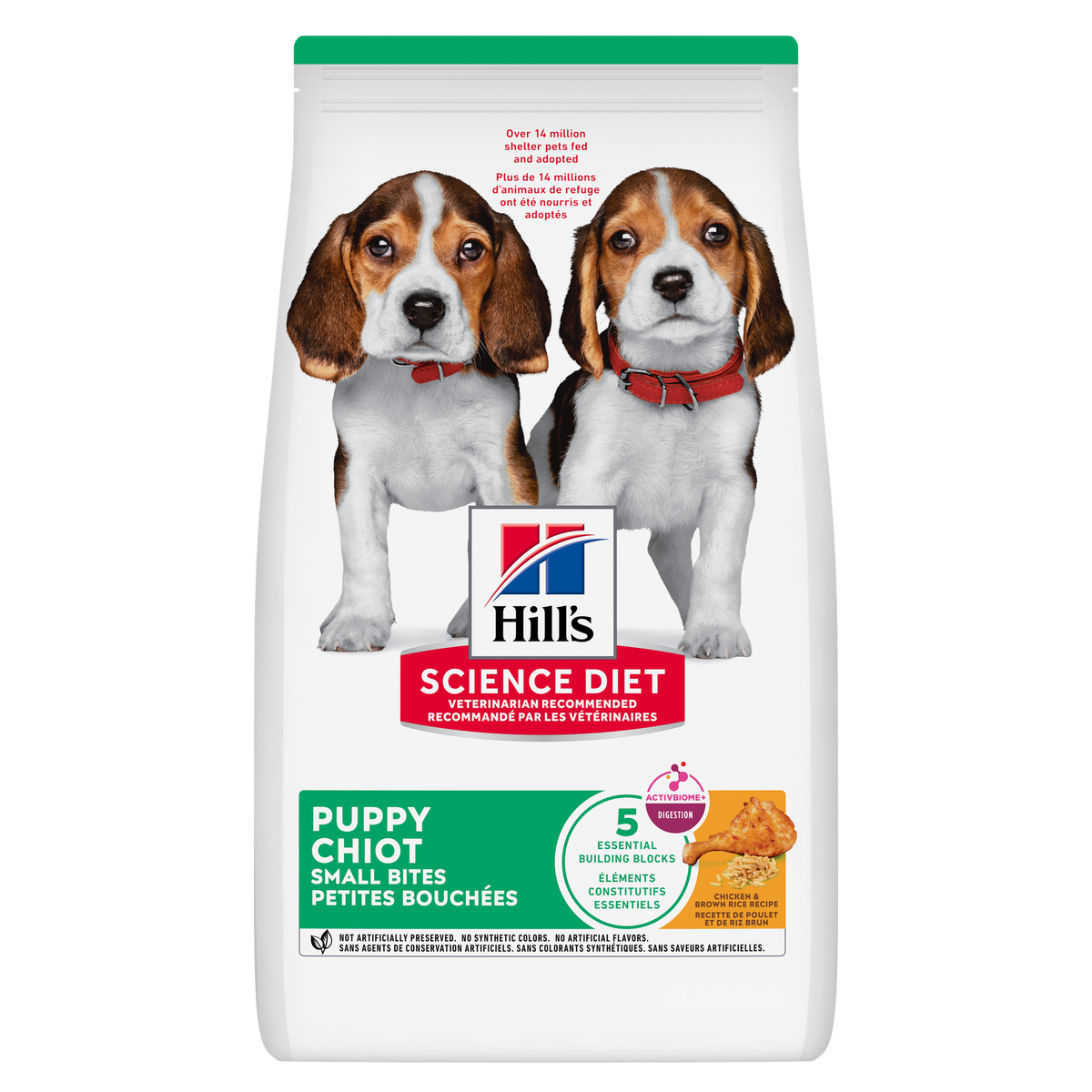Chiot petites bouchées poulet et riz - nourriture sèche pour chien