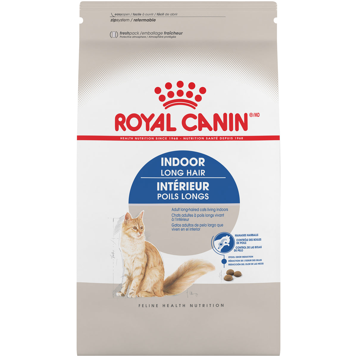Intérieur poils longs - nourriture sèche pour chat 2,7 kg
