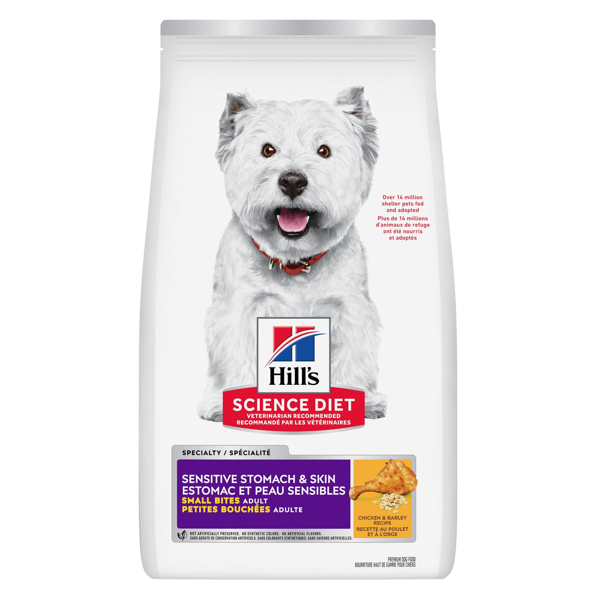 Estomac et peau sensibles adulte petites bouchées poulet - nourriture sèche pour chien