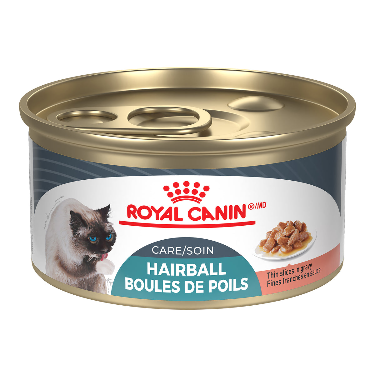 Soin boules de poils fines tranches en sauce - nourriture humide pour chat 85 g