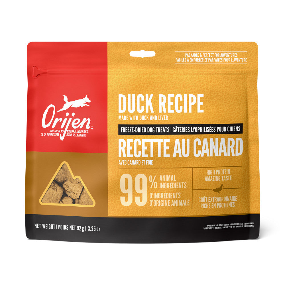 Gâteries lyophilisées au canard - gâteries pour chien 92 g