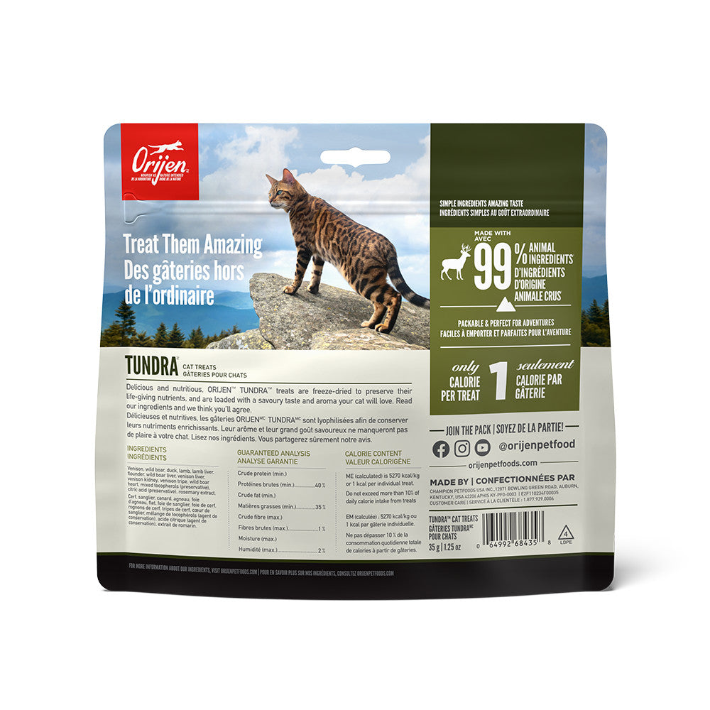 Gâteries lyophilisées Tundra - gâteries pour chat 35 g