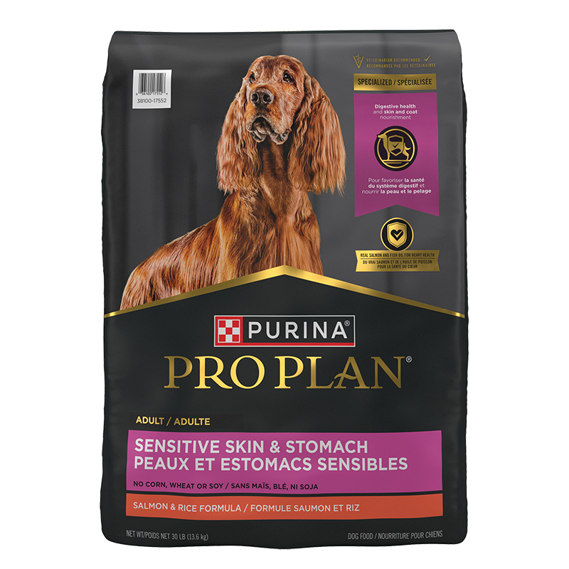 Nourriture sèche pour chien adulte peau et estomac sensibles
