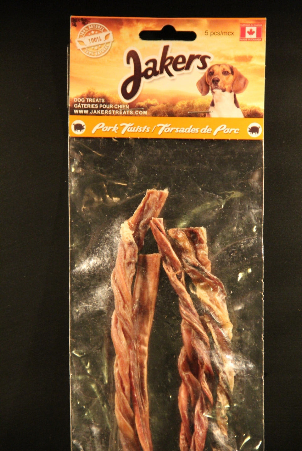 Rouleau de bacon pour chien 6-8 po (à l'unité)