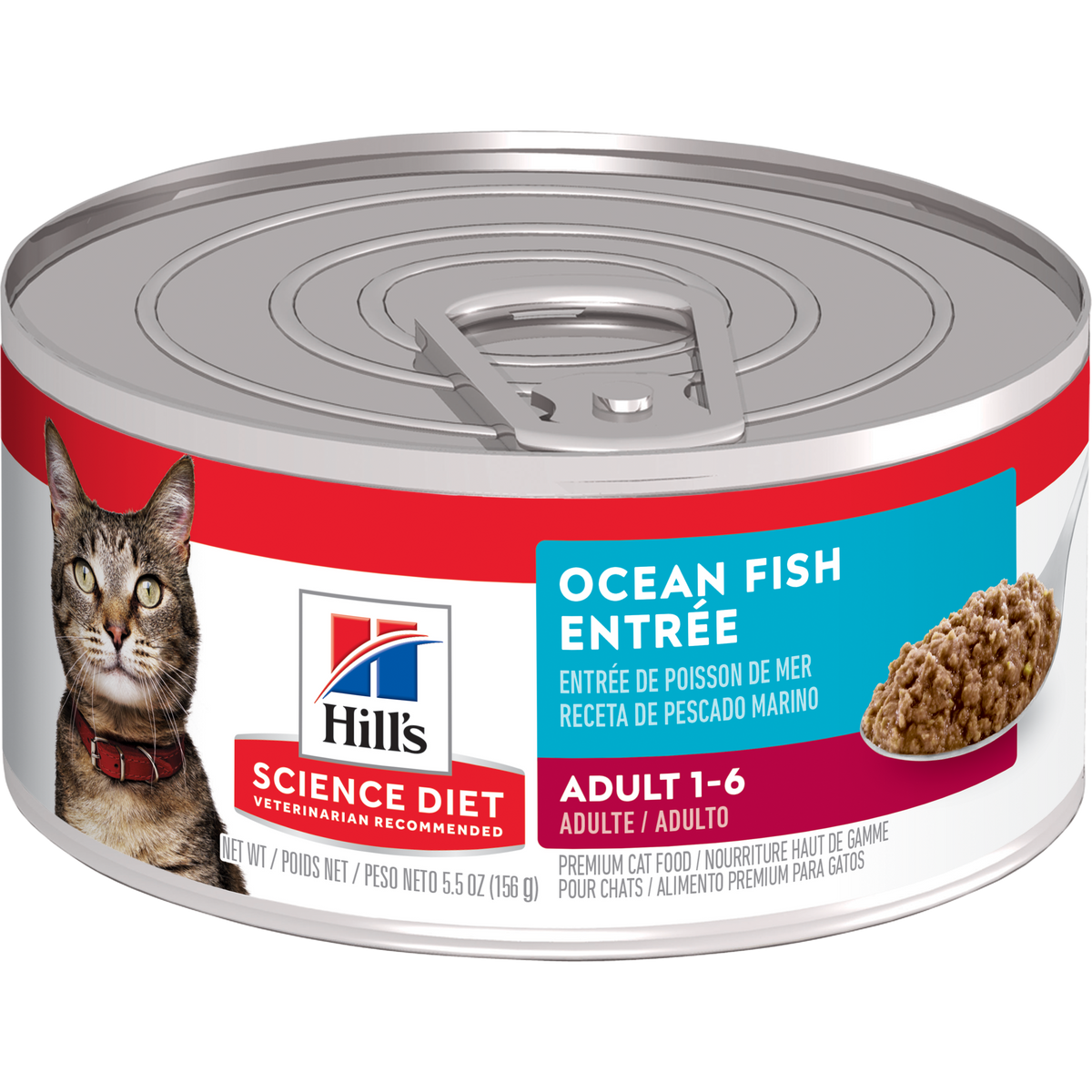 Adulte entrée de poisson de mer - nourriture humide pour chat 156 g