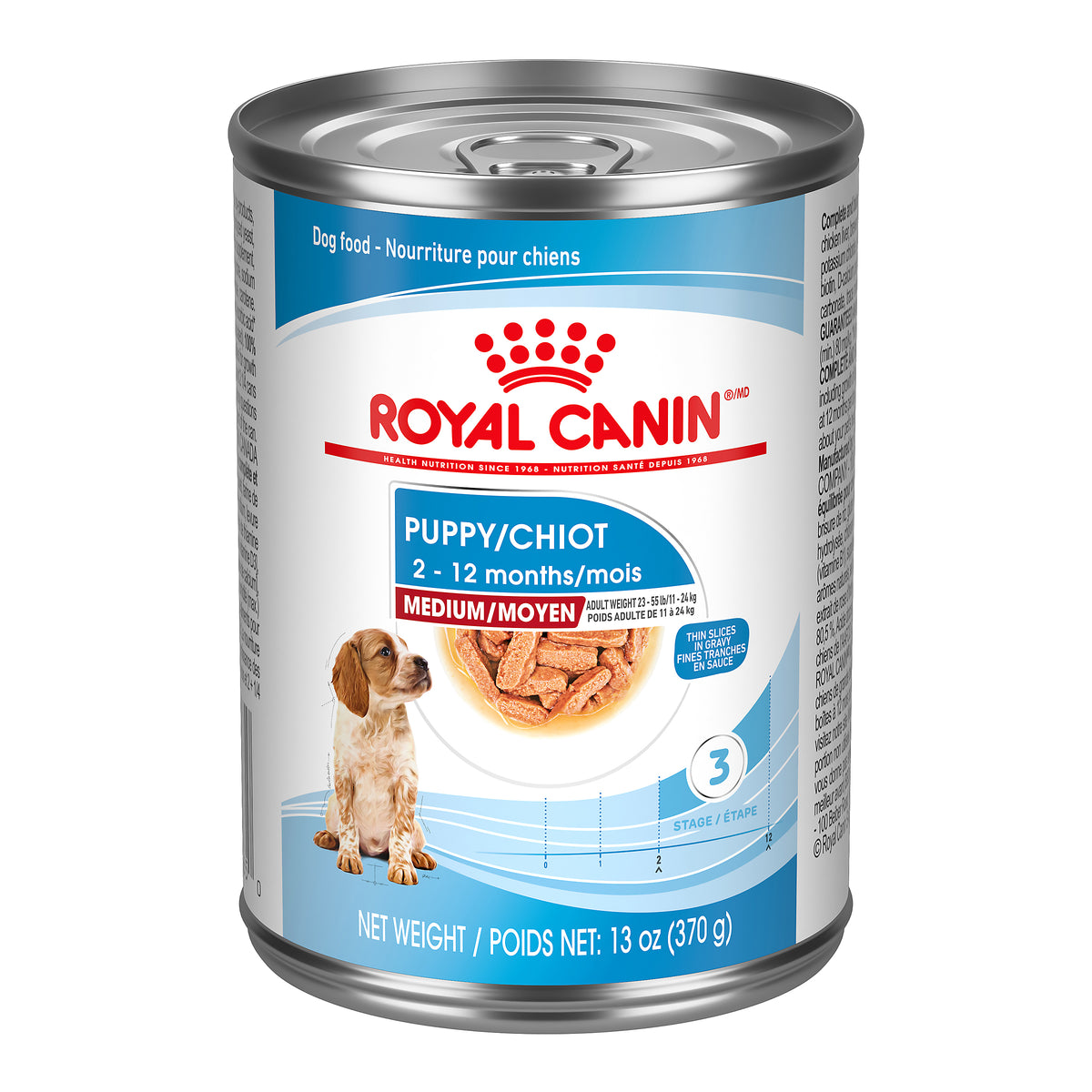 Moyen chiot fines tranches en sauce - nourriture humide pour chien 370 g