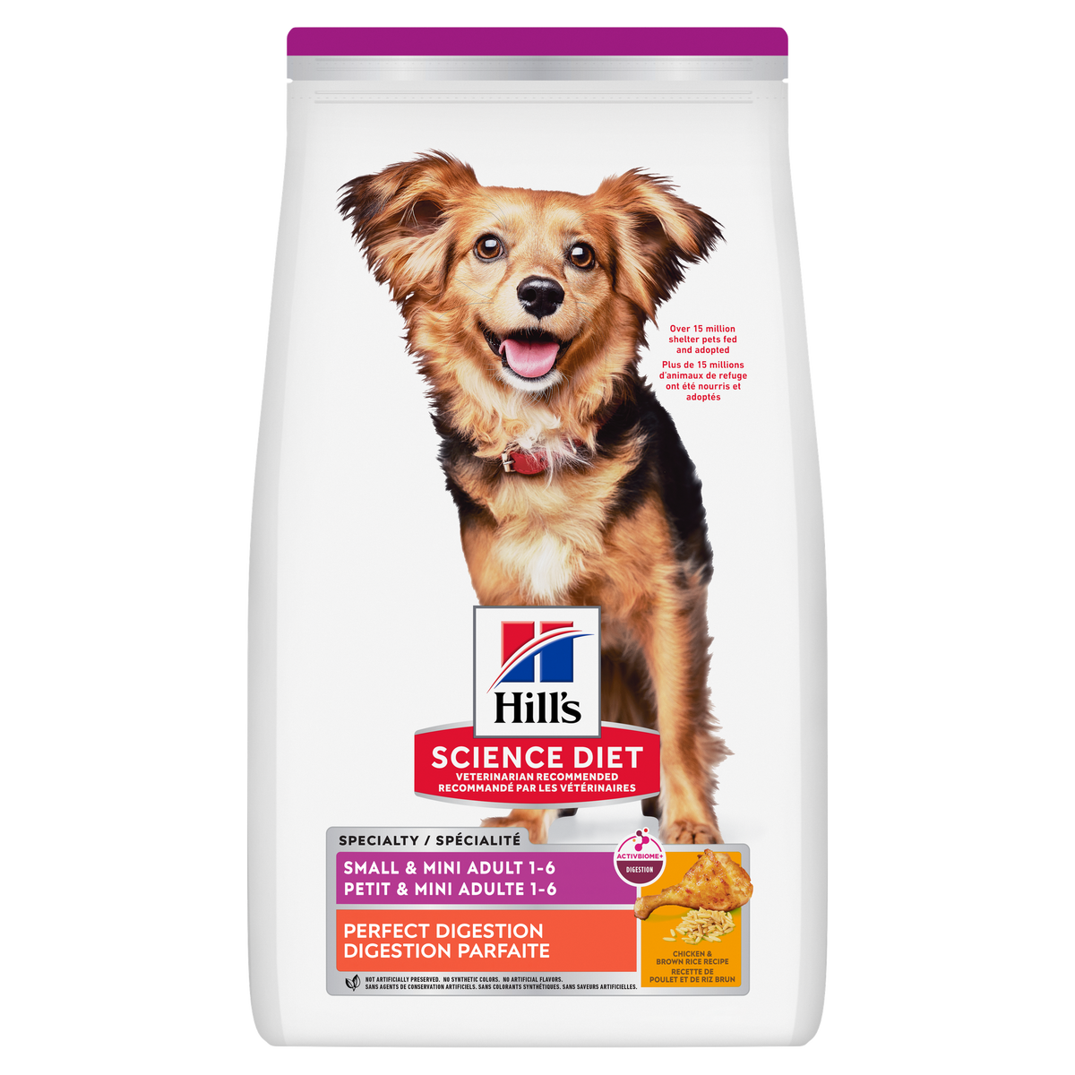 Digestion parfaite adulte petite race poulet et riz - nourriture sèche pour chien 1,58 kg