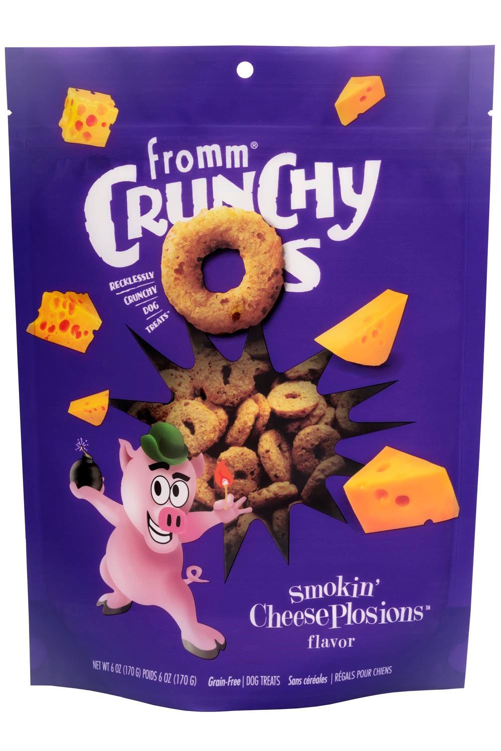 Gâteries Crunchy O's Smokin' CheesePlosions au fromage fumé pour chien - Fromm
