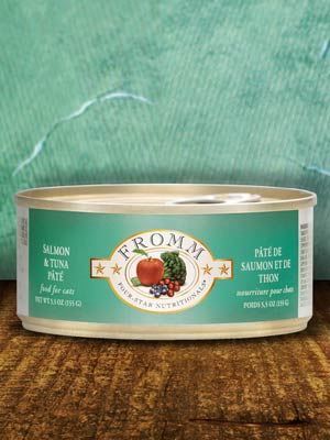 Four-Star pâté saumon et thon - nourriture humide pour chat 156 g
