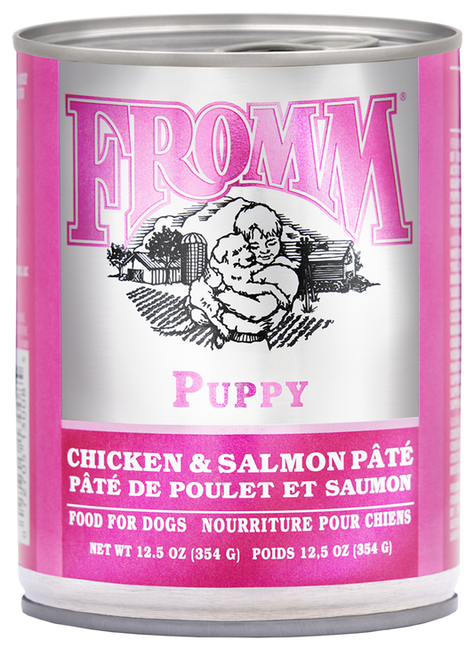Classic pâté chiot poulet et saumon - nourriture humide pour chien 354 g