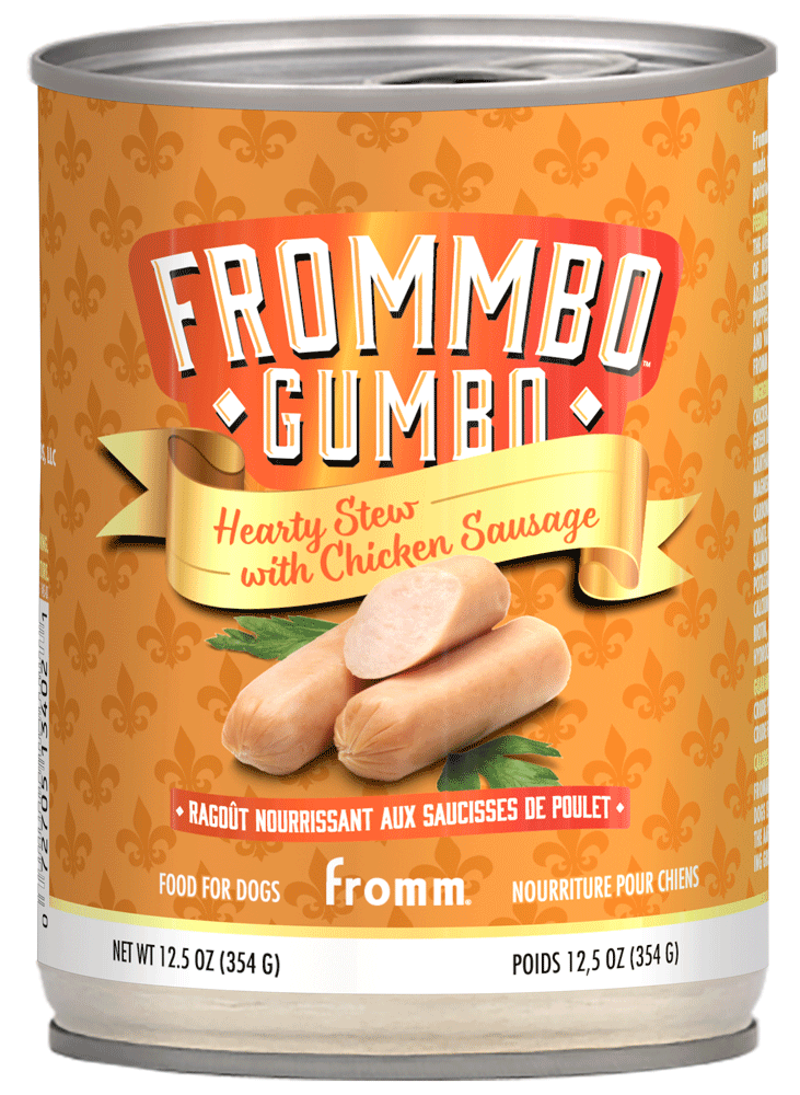 Frommbo Gumbo ragoût copieux saucisse de poulet - nourriture humide pour chien 354 g