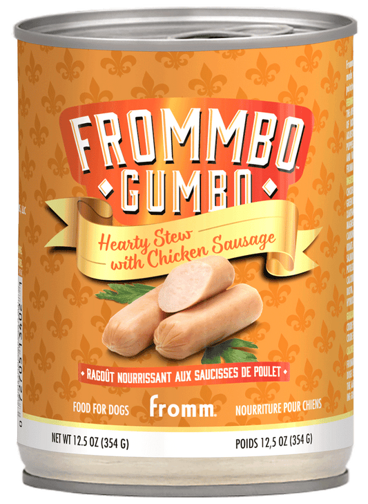 Frommbo Gumbo ragoût copieux saucisse de poulet - nourriture humide pour chien 354 g