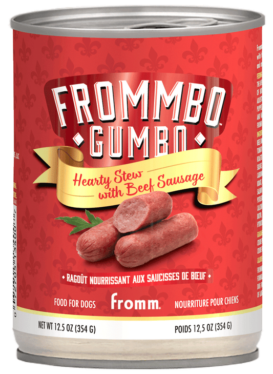 Frommbo Gumbo ragoût copieux saucisse de bœuf - nourriture humide pour chien 354 g