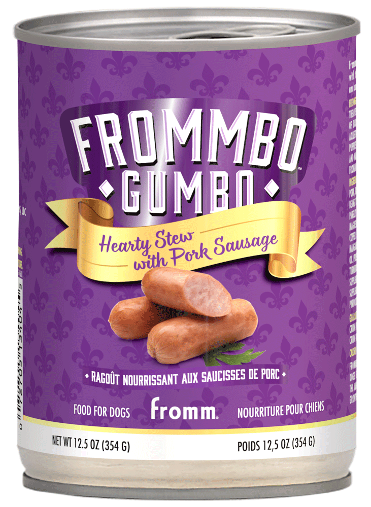 Frommbo Gumbo ragoût copieux saucisse de porc - nourriture humide pour chien 354 g