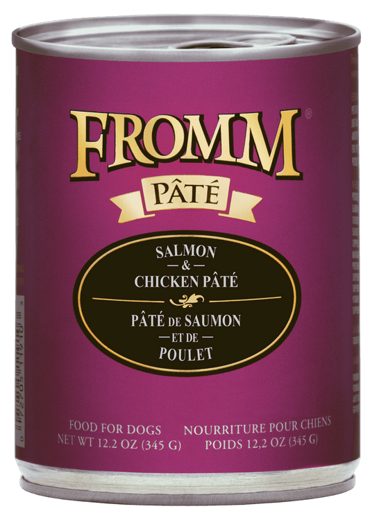 Pâté saumon et poulet - nourriture humide pour chien 346 g