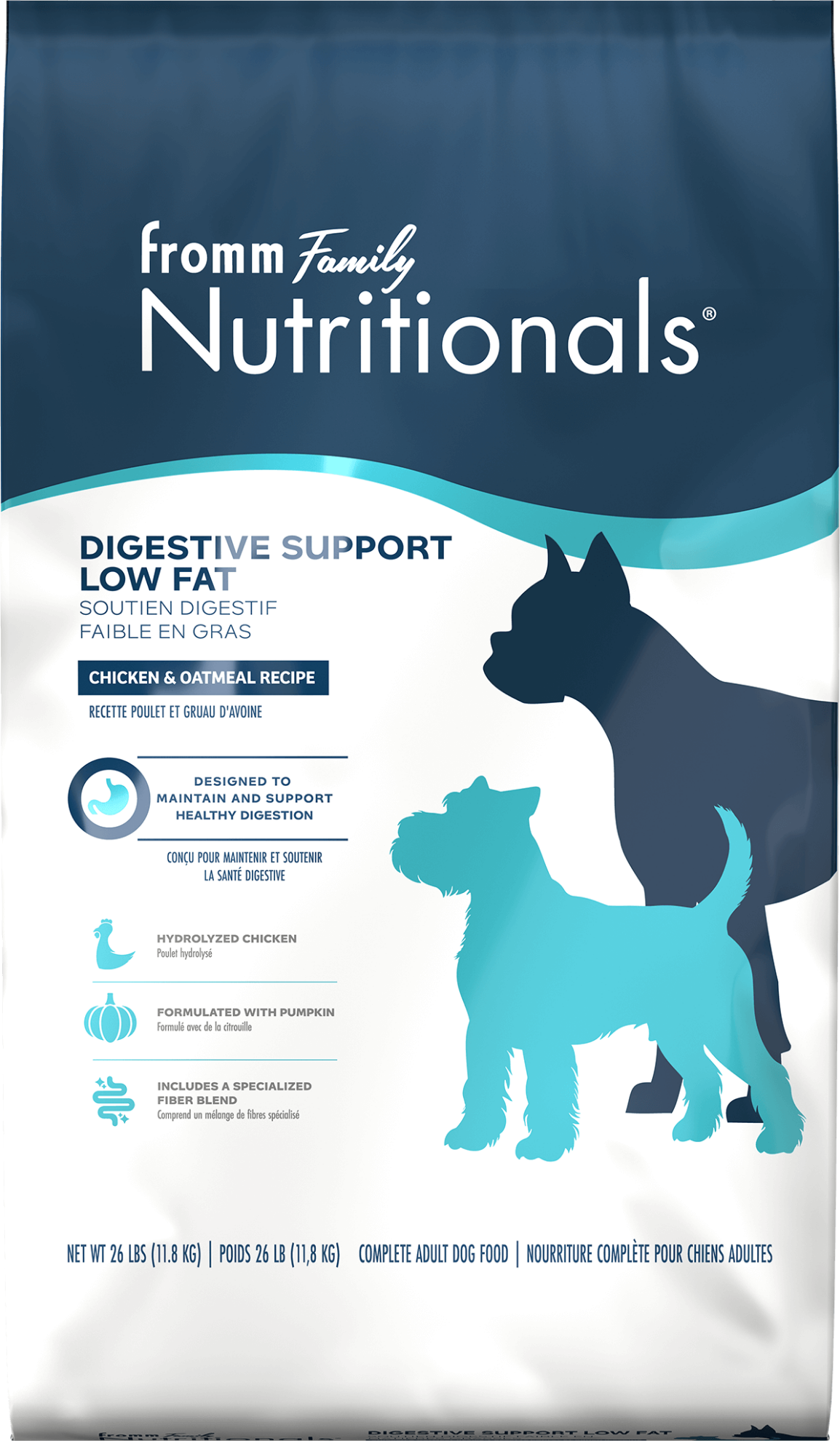 Nutritionals soutien digestif faible en gras poulet et gruau - nourriture sèche pour chien