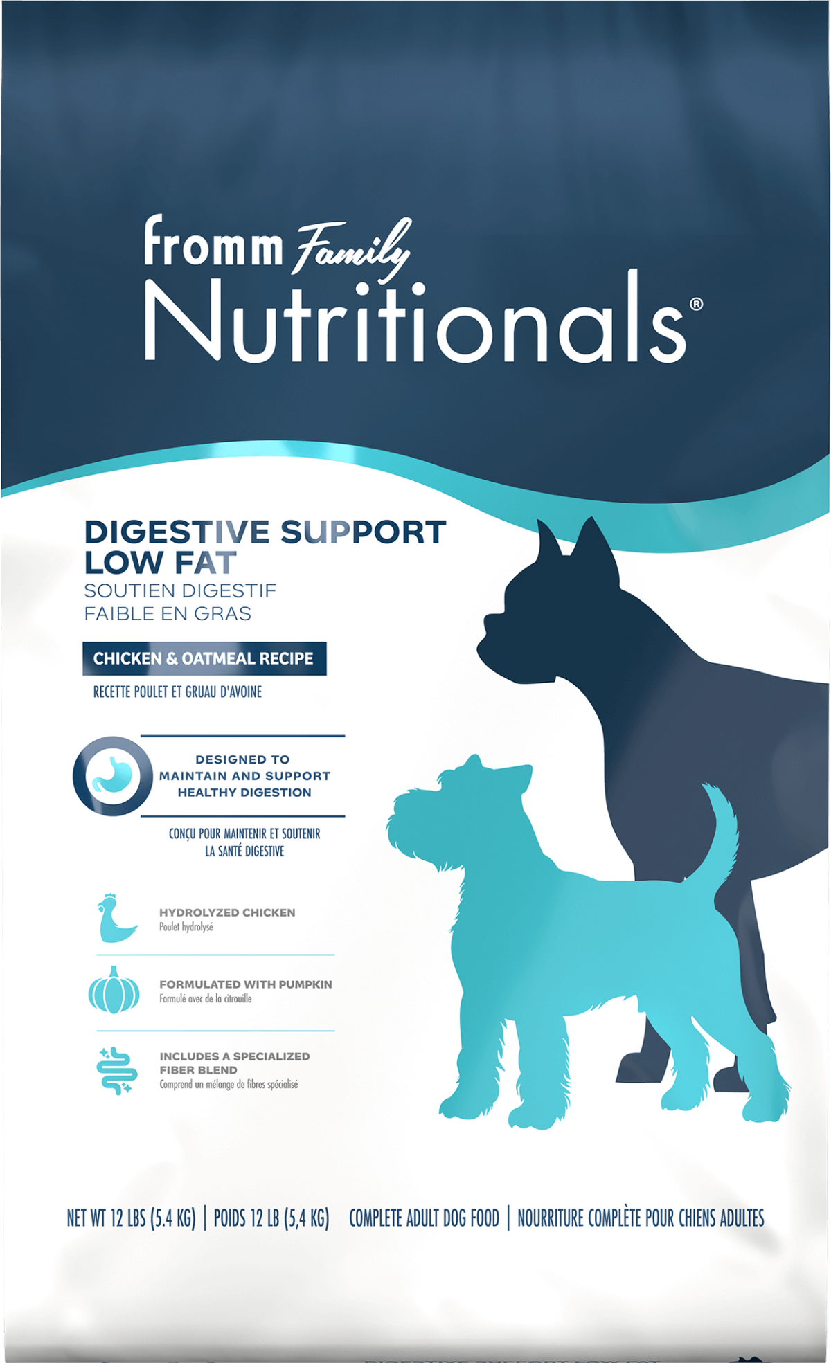 Nutritionals soutien digestif faible en gras poulet et gruau - nourriture sèche pour chien