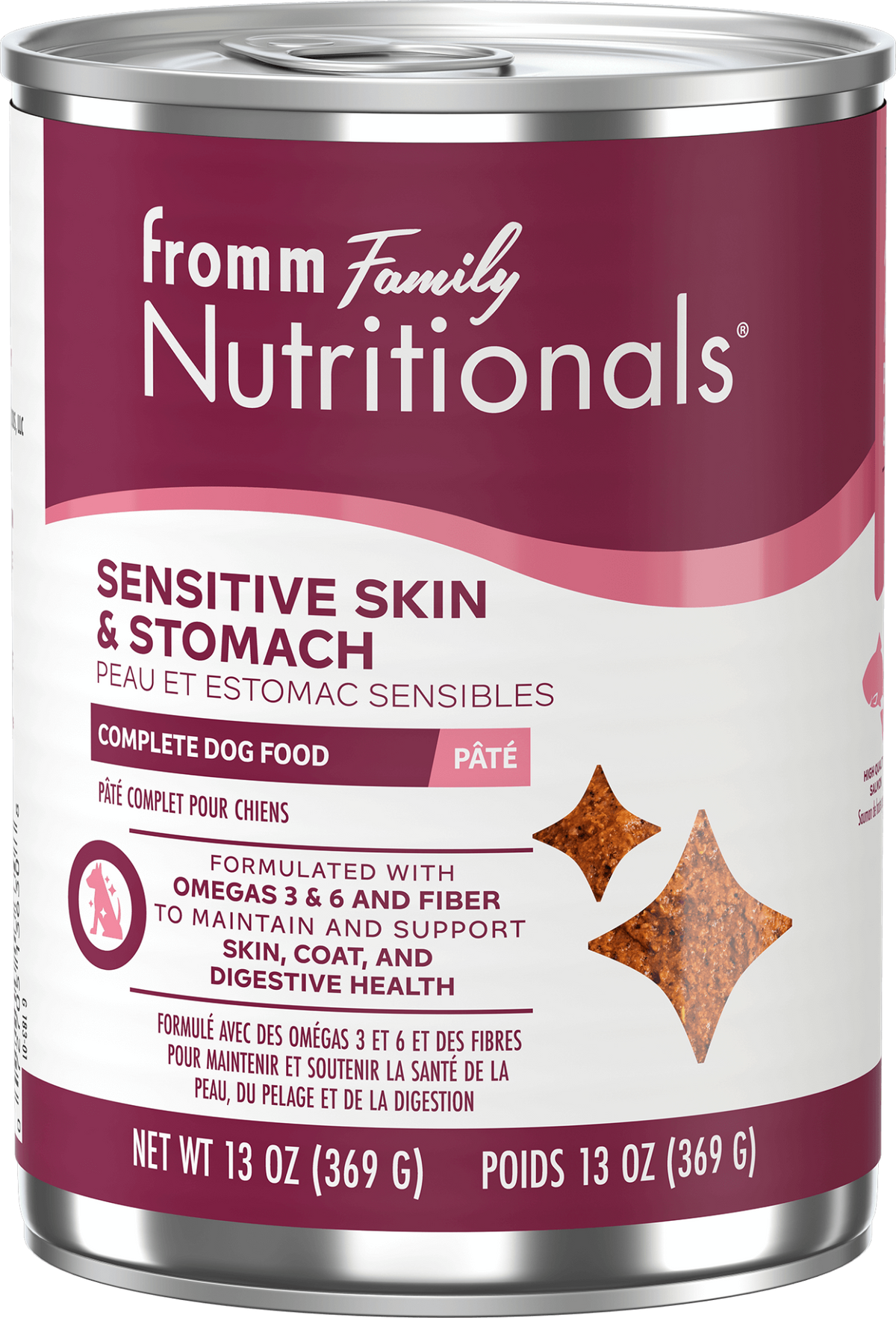 Nutritionals pâté peau et estomac sensibles - nourriture humide pour chien 369 g