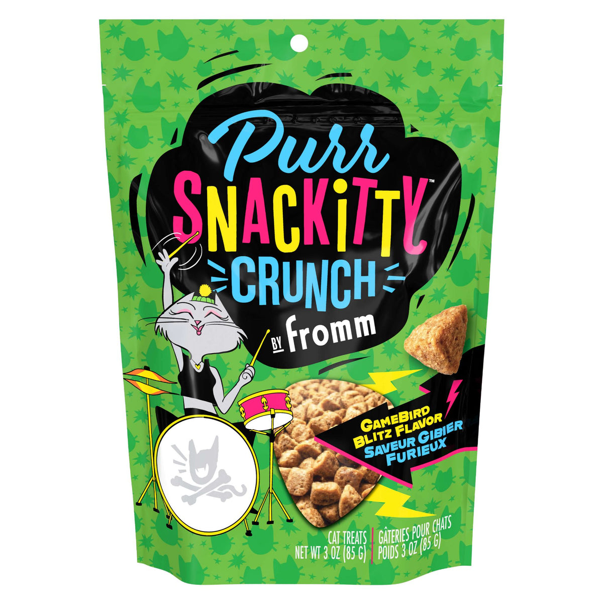 PurrSnackitty Crunch Gamebird Blitz gibier à plumes - gâteries pour chat 85 g