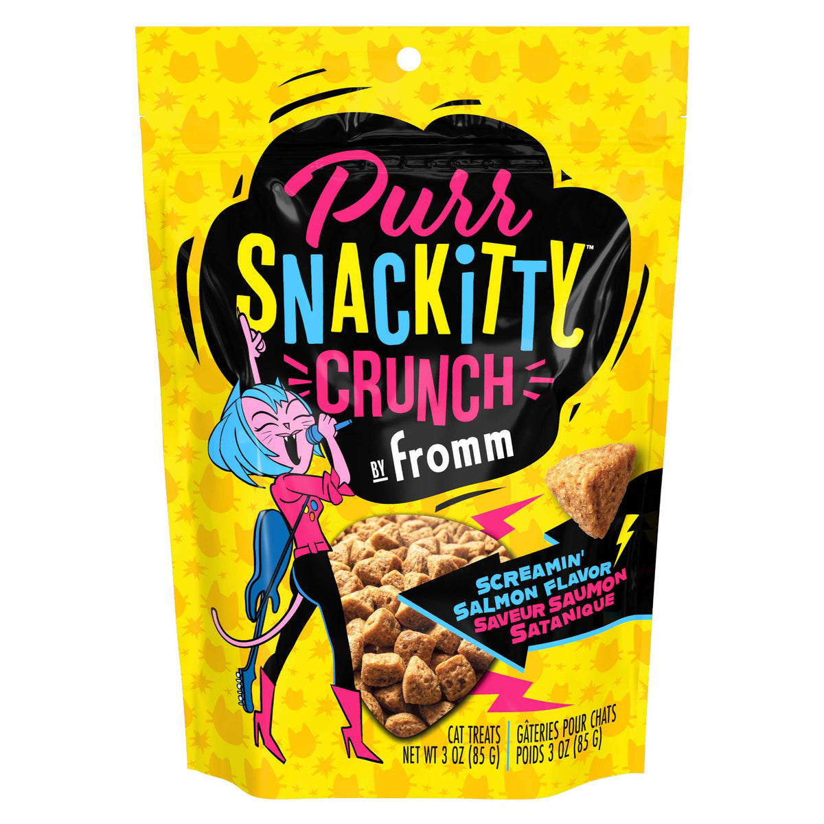 PurrSnackitty Crunch Screamin' Salmon saumon - gâteries pour chat 85 g