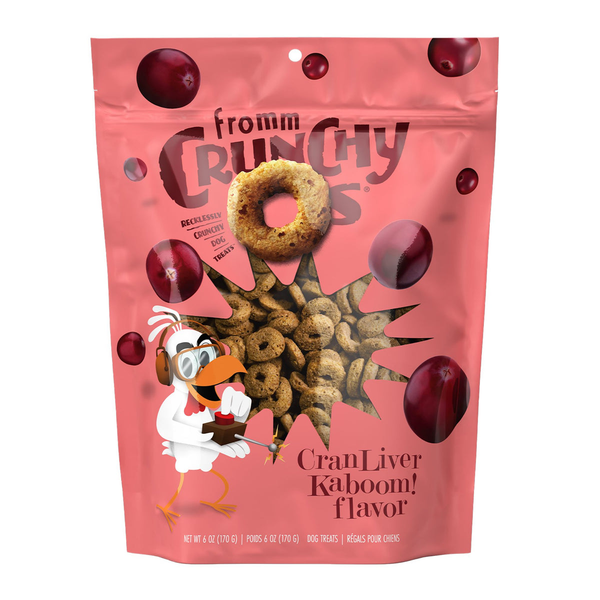 Crunchy O's CranLiver Kaboom canneberges et foie - gâteries pour chien