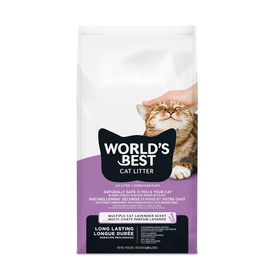 Litière multi-chats lavande pour chat - World's Best Cat Litter
