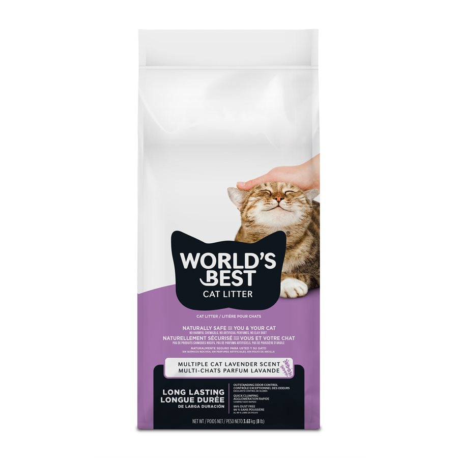 Litière multi-chats lavande pour chat - World's Best Cat Litter