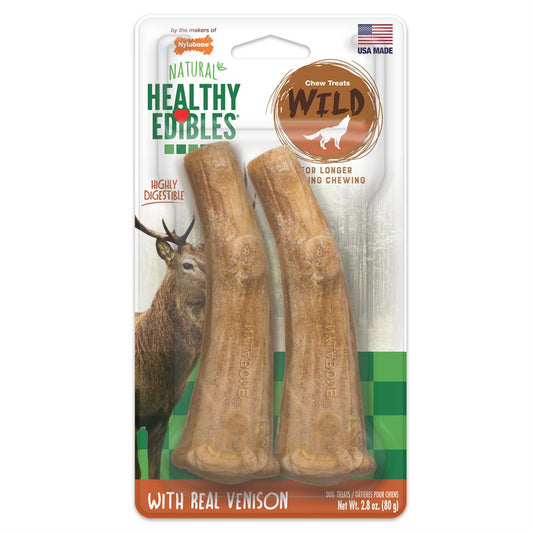 Healthy Edibles Wild bois de cerf saveur de venaison - gâterie pour chien