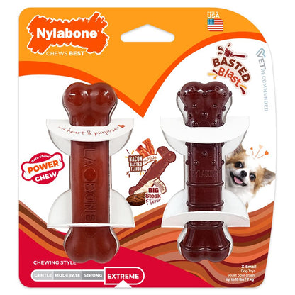 Os durable saveur de bacon et bifteck - os à mâcher pour chien