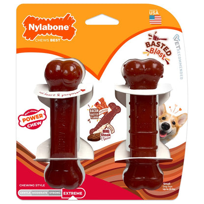 Os durable saveur de bacon et bifteck - os à mâcher pour chien