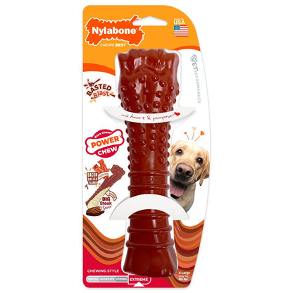 Os durable saveur de bacon et bifteck - os à mâcher pour chien